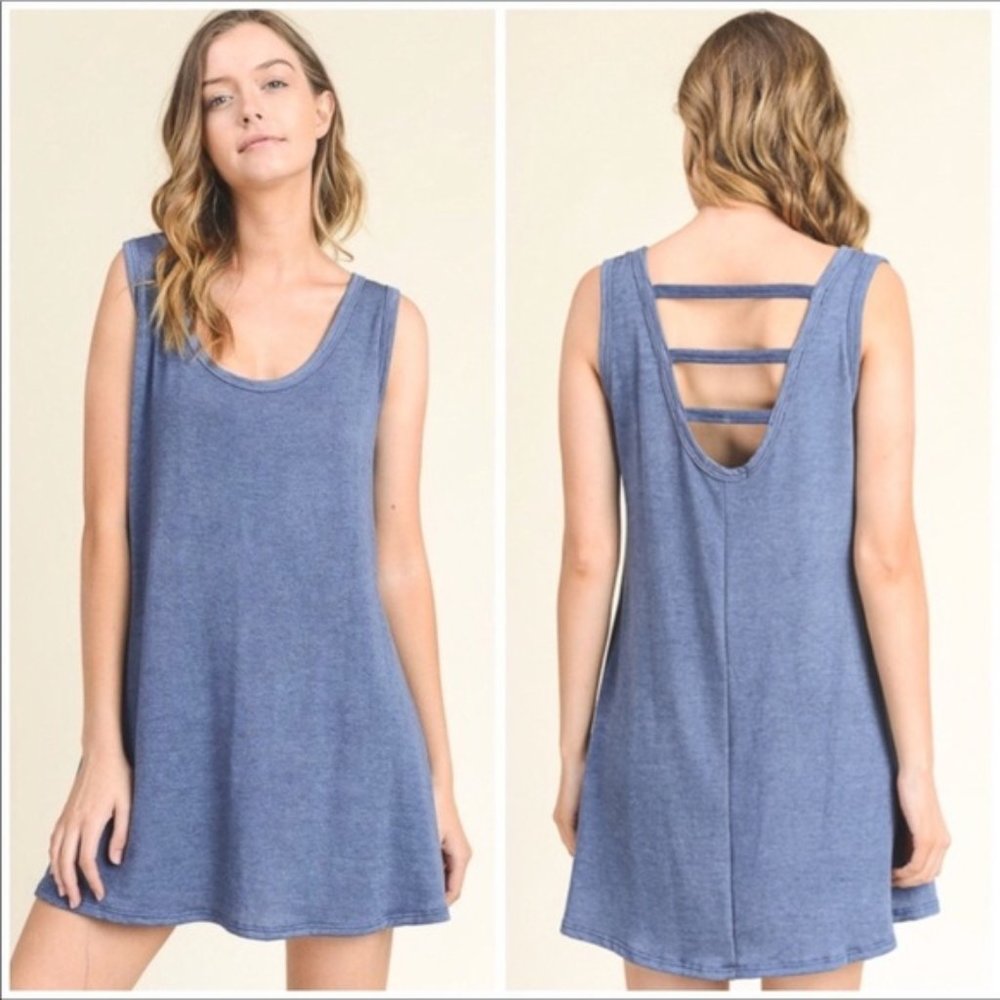 2-Pack Blue Ladder Back Mini Dress